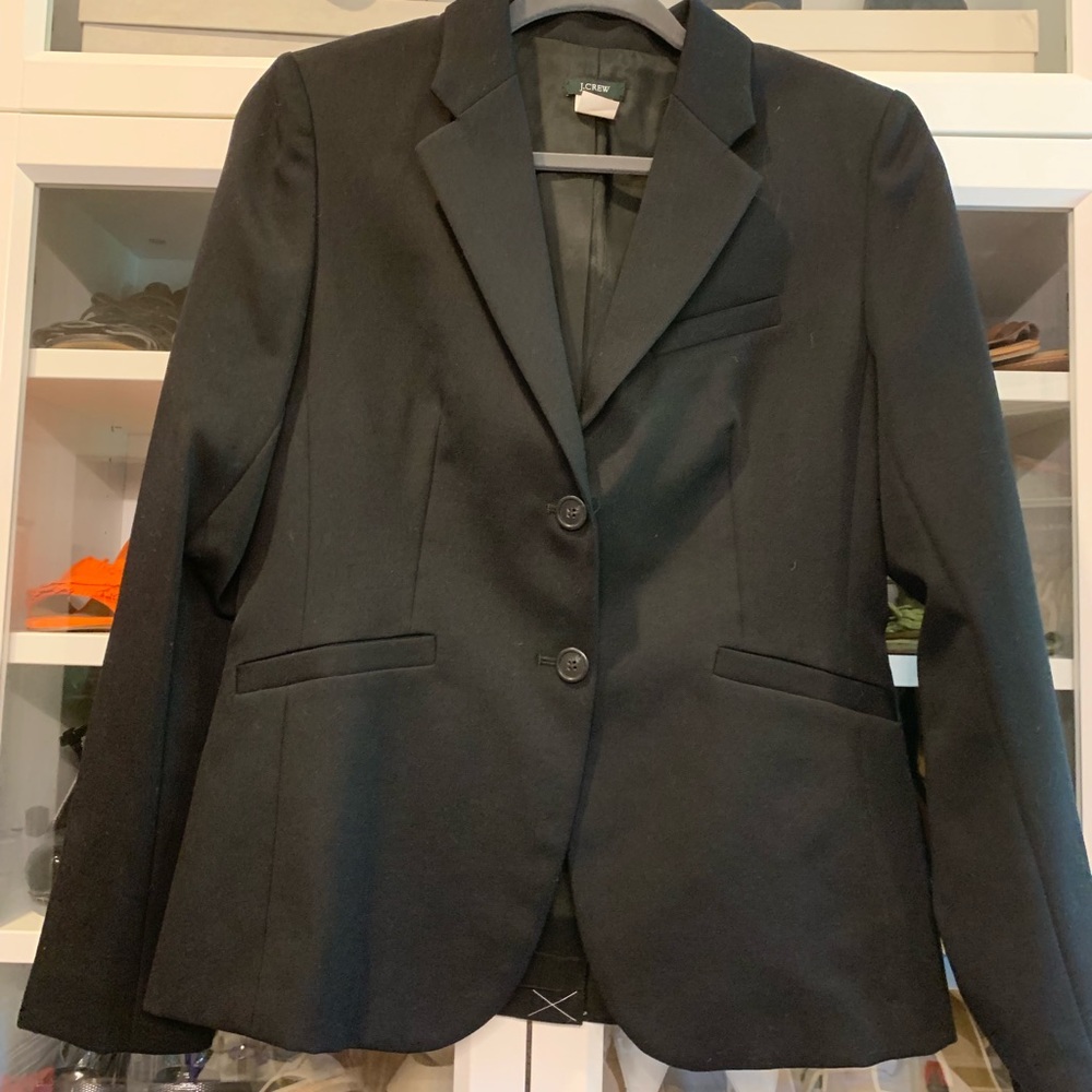 J.Crew women’s black wool suit blazer